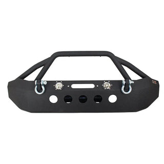 Fishbone Offroad Black Textured Powder Coated Front Winch Bumper w/ LEDs (FRONT): Jeep Wrangler