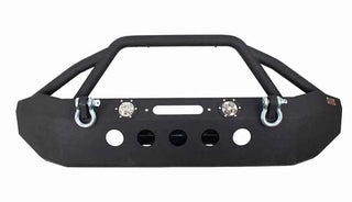 Fishbone Offroad Black Textured Powder Coated Front Winch Bumper w/ LEDs (FRONT): Jeep Wrangler