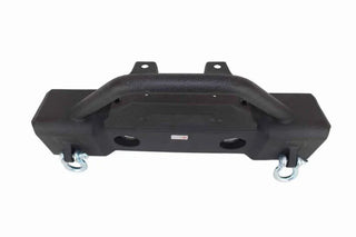 Fishbone Offroad Black Textured Powdercoated Stubby Bumper w/ Tube Guard: Jeep Wrangler JK (07-18)