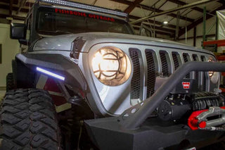 Fishbone Offroad Aluminum Headlight Guards: Jeep Gladiator (20-24) / Wrangler (18-24)