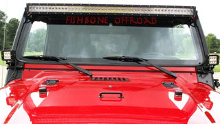 Fishbone Offroad Black Textured Powdercoat Light Bar Bracket: Jeep Wrangler 1997-2006