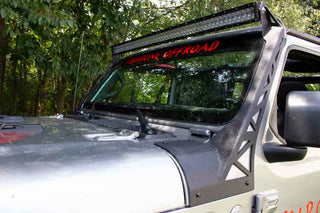 Fishbone Offroad Windshield Light Bracket: Jeep Gladiator (20-24) / Wrangler (18-24)