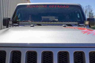 Fishbone Offroad Cowl Light Bracket: Jeep Gladiator (20-24) / Wrangler (18-24)