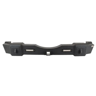 Fishbone Offroad Steel Rear Bumper w/ LEDs: Jeep Wrangler JK (2007-2018) Blk Textured Powdercoat