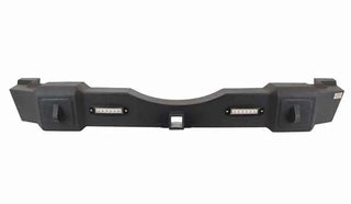 Fishbone Offroad Steel Rear Bumper w/ LEDs: Jeep Wrangler JK (2007-2018) Blk Textured Powdercoat
