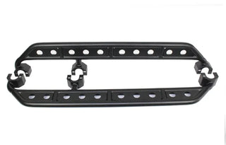 Fishbone Offroad Black Textured Powder Coated Steel Side Steps: Jeep Wrangler JK 2007-2018