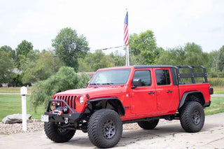 Fishbone Offroad Black Powdercoated Full Tackle Bed Rack: Jeep Gladiator 2020-2024