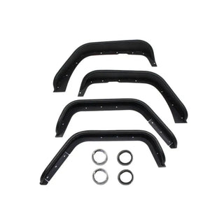 Fishbone Offroad Aluminum Black Textured Tube Fenders Kit (F&R): Jeep Wrangler / Wrangler JK (07-18)