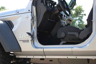 Fishbone Offroad Black Foot Peg Set: Jeep Wrangler (18-24) / Gladiator (20-24)