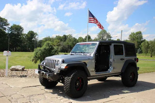 Fishbone Offroad Black Foot Peg Set: Jeep Wrangler (18-24) / Gladiator (20-24)