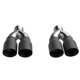 QTP Black Quad Tip Adapter: Dodge Challenger (15-23) (430015TB)