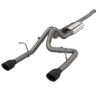 QTP Cat Back Exhaust: Jeep Wrangler JL 2018-2024 w/ Black Tips