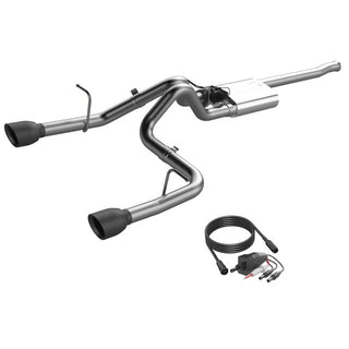 QTP Cat Back Exhaust: Jeep Wrangler JL 2018-2024 w/ Black Tips