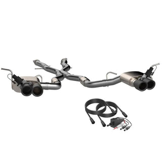 QTP Screamer Cat Back Exhaust with Black Tips: Jeep Grand Cherokee Trackhawk 2018-2022