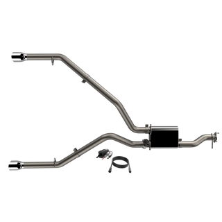 QTP Screamer Split Rear Exit Cat Back: Ram 1500 2019-2024