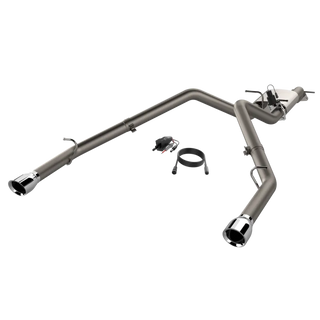QTP Screamer Split Rear Exit Cat Back: Ram 1500 2019-2024