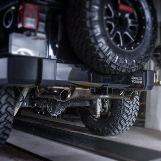 Stainless Works Catback Exhaust Dual 4" Tips (REAR): Jeep Wrangler JK 2012-2018 3.6L