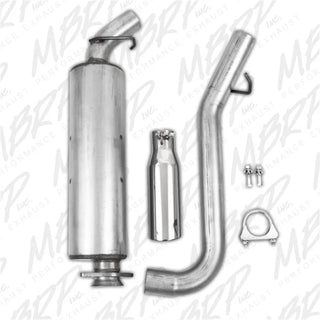 MBRP Aluminized 2.5" Cat-Back Exhaust (REAR): Jeep Wrangler TJ 2000-2006 2.5/4.0L