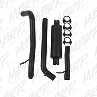 MBRP Black Series Off Road Cat-Back Exhaust Black Tip (REAR): Jeep Wrangler JK 2007-2011 3.8L