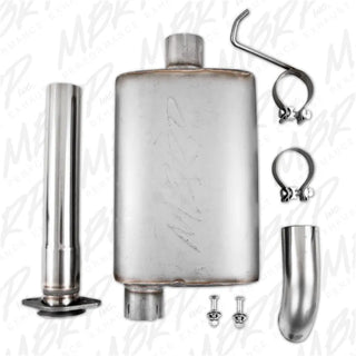 MBRP ARMOR PLUS Off-Road Turn Down SS 2.5" Cat-Back Exhaust (REAR): Jeep Wrangler TJ 2000-2006 2.5/4.0L