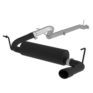 MBRP Black Cat Back Single Rear Exit Exhaust: Jeep Wrangler (07-17) / Wrangler JK (18)