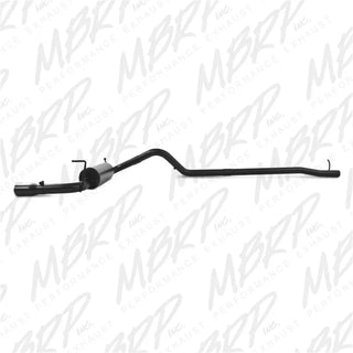 MBRP Black Cat Back Single Rear Exit Exhaust: Jeep Wrangler (07-17) / Wrangler JK (18)