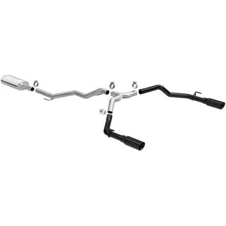 Magnaflow Street Series 3in SS Dual Split Exit Cat-Back Exhaust (REAR): Jeep Gladiator 2020-2024 3.6L V6 w/Black Tips