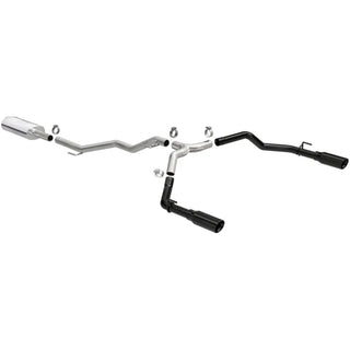 Magnaflow Street Series 3in SS Dual Split Exit Cat-Back Exhaust (REAR): Jeep Gladiator 2020-2024 3.6L V6 w/Black Tips