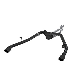 MBRP Black Series 2.5" Dual Cat-Back Exhaust (REAR): Jeep Gladiator JT 2020-2024 3.6L - Black