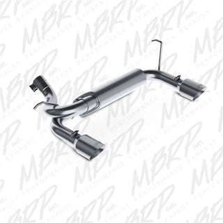 MBRP Installer Series Axle-Back Exhaust Dual Rear Exit 4" SS Tips (REAR): Jeep Wrangler JK 07-18 3.8/3.6L