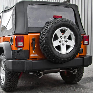 MBRP Installer Series Axle-Back Exhaust Dual Rear Exit 4" SS Tips (REAR): Jeep Wrangler JK 07-18 3.8/3.6L