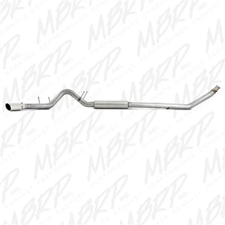 MBRP ARMOR LITE Turbo-Back Exhaust Aluminized 4" Single Side Exit Tip (REAR): Dodge Ram 2500/3500 98-02 5.9L Cummins