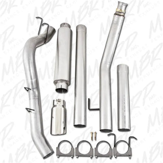 MBRP ARMOR LITE Turbo-Back Exhaust Aluminized 4" Single Side Exit Tip (REAR): Dodge Ram 2500/3500 98-02 5.9L Cummins
