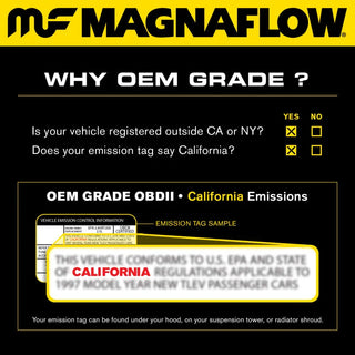 Magnaflow OEM Grade Direct Fit Catalytic Converter (PASSENGER): Fits Challenger / Charger R/T Scat Pack / SRT 2015-2020 6.2/6.4L HEMI