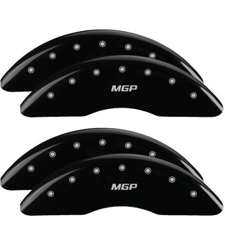 MGP Caliper Covers (FRONT AND REAR): Ram 2500 / 3500 2019 - 2024 w/ Black Finish, Silver Characters, MGP Logo