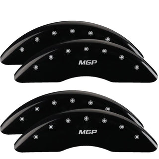 MGP Caliper Covers (FRONT AND REAR): Ram 2500 / 3500 2019 - 2024 w/ Black Finish, Silver Characters, MGP Logo