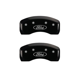 MGP Caliper Covers (FRONT AND REAR): Ram 2500 / 3500 (11-18) w/ Red Finish, Silver Characters, MGP Logo