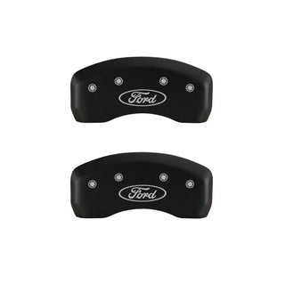 MGP Caliper Covers (FRONT AND REAR): Ram 2500 / 3500 (11-18) w/ Yellow Finish, Black Characters, MGP Logo