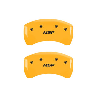 MGP Caliper Covers (FRONT AND REAR): Chrysler 300 (2011-2023) w/ Black Finish, Silver Characters, MOPAR Logo