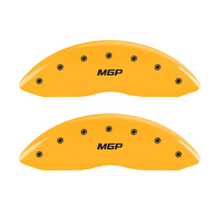 MGP Caliper Covers (F&R): Dodge Challenger / Charger / Magnum (05-10) w/ Yellow Finish - Black