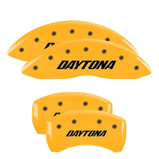 MGP Caliper Covers (F&R): Dodge Challenger / Charger / Magnum (05-10) w/ Yellow Finish - Black