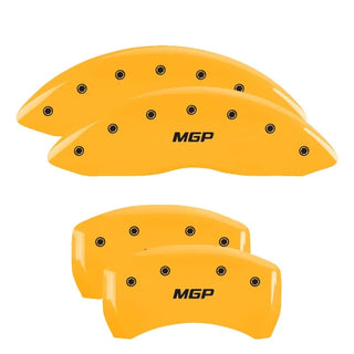 MGP Caliper Covers (F&R): Dodge Challenger / Charger / Magnum (05-10) w/ Yellow Finish - Black