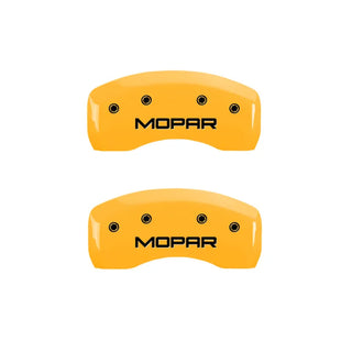MGP Caliper Covers (FRONT AND REAR): Chrysler 300 (2011-2023) w/ Black Finish, Silver Characters, 300 Logo