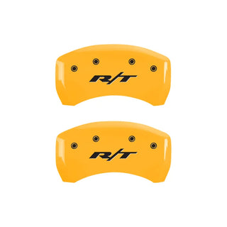 MGP Yellow Caliper Covers RT1 Truck Logo (F&R): Dodge Challenger / Charger / Magnum R/T 2005-2010 5.7L HEMI
