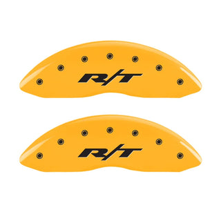 MGP Caliper Covers (F&R): Dodge Magnum / Charger / Challenger (05-10) w/ Yellow - Black