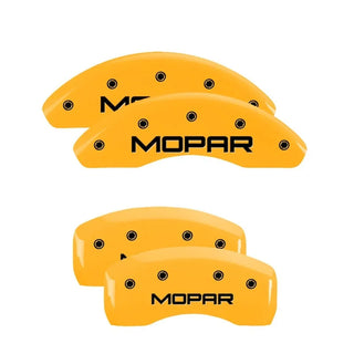 MGP Caliper Covers (FRONT AND REAR): Chrysler 300 (2005-2010) w/ Red Finish, Silver Characters, MOPAR Logo