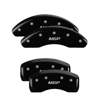 MGP Caliper Covers (FRONT AND REAR): Chrysler 300 (2005-2010) w/ Yellow Finish, Black Characters, STYLE 1/CHRYSLER WING Logo