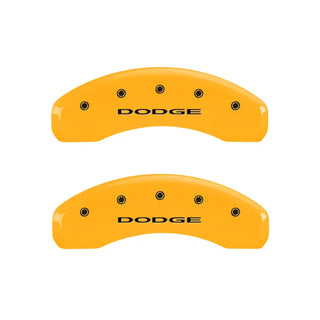 MGP Caliper Covers (F&R): Dodge Durango / Ram 1500 / Ram 1500 Van (02-06) w/ Yellow - Black DODGE