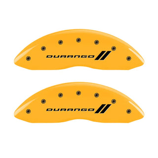 MGP Caliper Covers (F&R): Dodge Durango / Ram 1500 / Ram 1500 Van (02-06) w/ Yellow - Black DURANGO