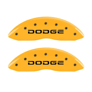 MGP Caliper Covers (F&R): Dodge Durango / Ram 1500 / Ram 1500 Van (02-06) w/ Yellow - Black